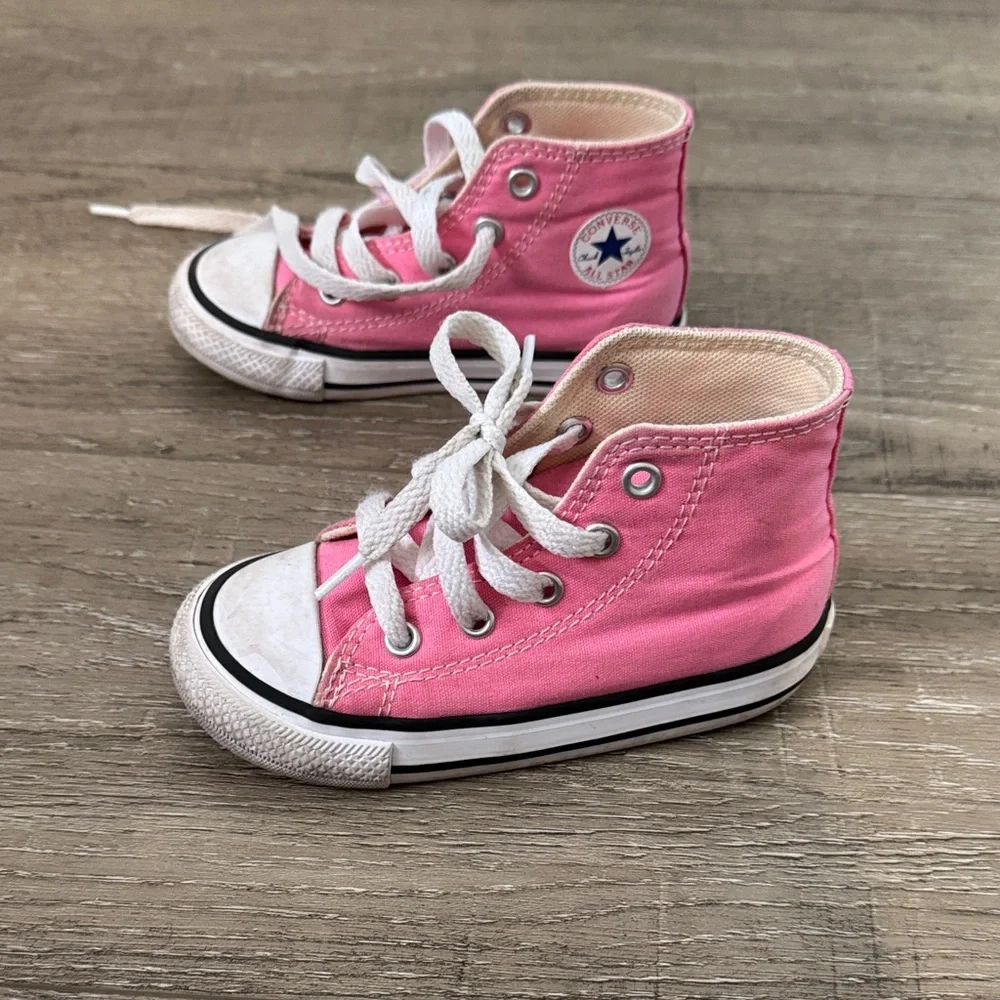 Converse Kids Pink High-Top Canvas Sneakers